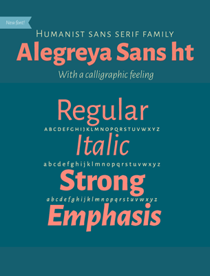 Styles: 28 styles
Foundry: Huerta Tipografica
Commercial use: ok
Web Font: Google Fonts (Alegreya Sans) | Small Caps ver.
Accepts donation
SIL Open Font License