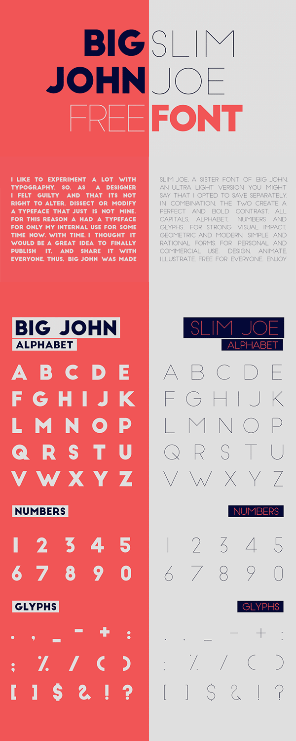 Big John Slim Joe free font