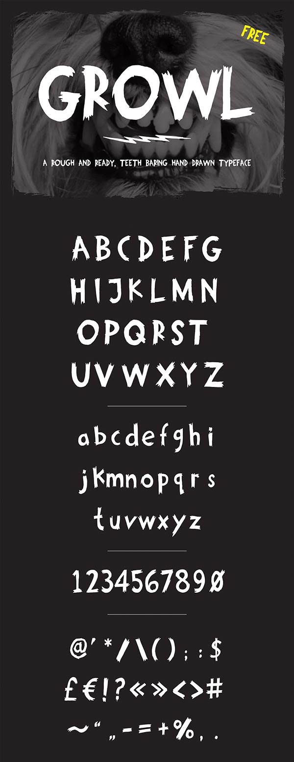 Growl free font