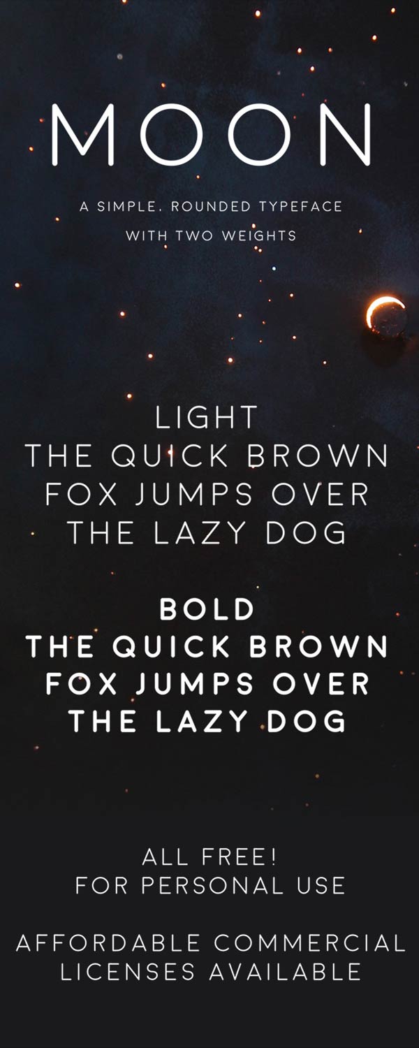 Moon free font