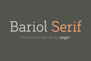 Bariol serif is the serif version of "Bariol" font. This well designed font retained the font style of its sans serif brother, and also comes with 4 weights and italics.