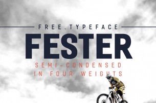 Fester is a semi-condensed, uppercase-only free font that comes with 4 different weights. Fester font is similar to Bebas Neue, it looks great with big sizes.