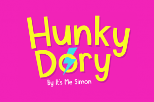 Hunky Dory is a playful free font that can bring smiles to big everybody.