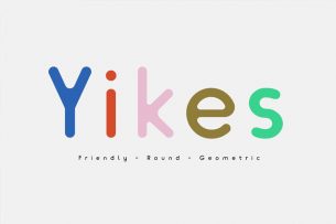 Yikes font is born inspired by the round shape. There were no sharp edges on all characters, just softer rounded corners.