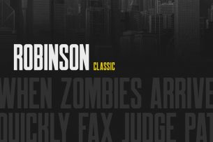 Robinson is a classic condensed display font that is free to download for your personal projects.