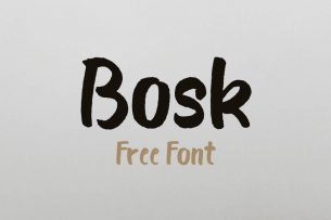 Bosk is a free brush font perfect for everything vintage and grunge.