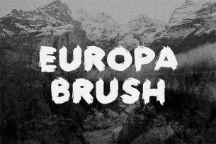 Europa Brush is a textured sans-serif font and is free to download.