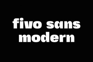 Fivo Sans Modern is an eye-catching display version of Fivo Sans.