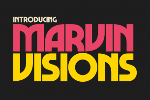 Marvin Visions is a more modern and consistent re-interpretation of Marvin font.