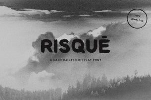 RISQUÉ is a hand painted san-serif font available for download for free.