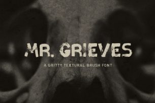 Mr. Grieves is a hand drawn, grungy feel sans serif font that is free for all.