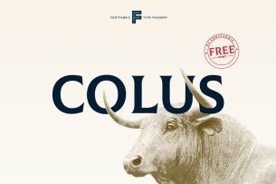 Colus is a free display font that has elegant stroke with serif finish.