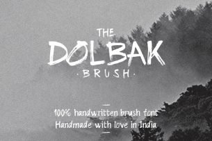 Dolbak Brush is a free handwriting font written with brush marker.