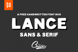 Lance is an all capitalised display style typeface which comes with sans serif and serif style.