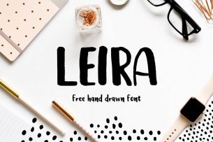 Leira is a hand drawn brush font free for download.