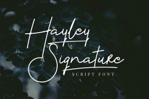 Hayley Signature is a handwritten signature font that gives sense of personalisation.