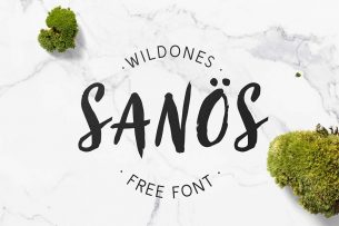 Sanös is a free brush font suitable for title displays.